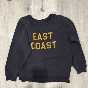 Black Sweatshirt with Gold 'East Coast' Design